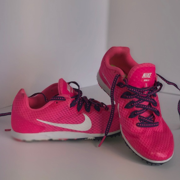 pink track shoes